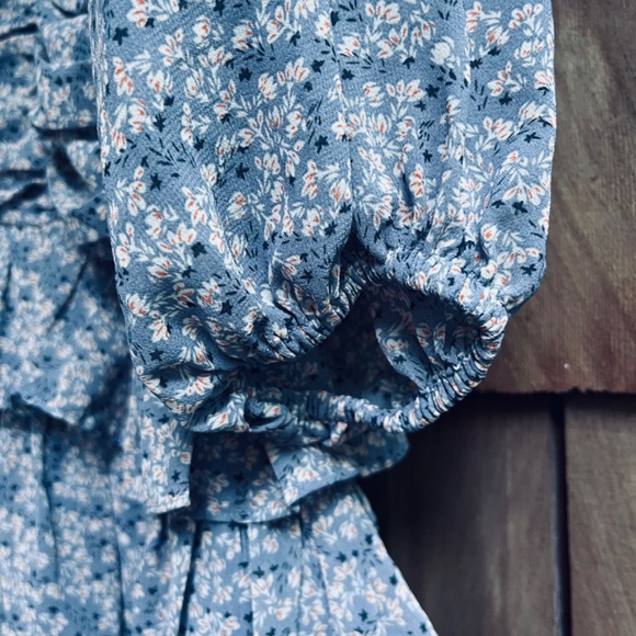 Revolve ASTR Tiered Ruffle Floral Mini Dress  Romantic Prairie Cottagecore S - Picture 8 of 16